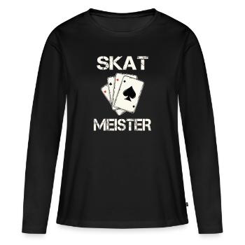 Skat master skat player gift - Women's Premium Organic Long Sleeve Shirt - black - Front - Julia (174cm)