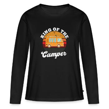 King of the Motorhome - Women's Premium Organic Long Sleeve Shirt - black - Front - Julia (174cm)
