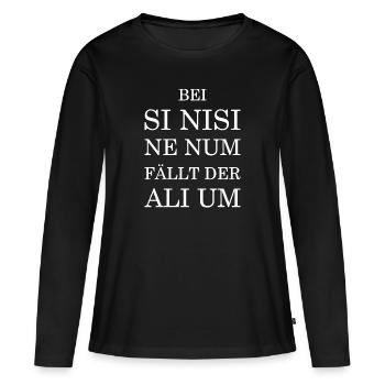 Latein Sprache Merksatz Lateinunterricht - Frauen Premium Bio Langarmshirt - Schwarz - Vorne - Julia (174cm)