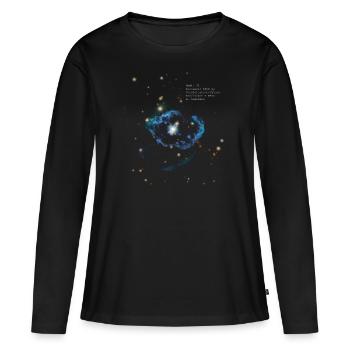 Nebula Abell 78 - Women's Premium Organic Long Sleeve Shirt - black - Front - Julia (174cm)