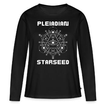 Pleiadian Starseed spirituell Geschenkidee - Frauen Premium Bio Langarmshirt - Schwarz - Vorne - Julia (174cm)