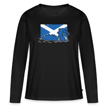 Loch Ness Nessie Monster Écosse - T-shirt manches longues Premium bio Femme - noir - Devant - Julia (174cm)