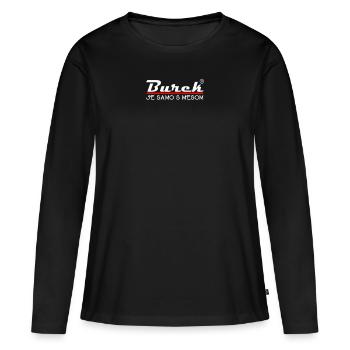 Burek Spécialités des Balkans - T-shirt manches longues Premium bio Femme - noir - Devant - Julia (174cm)