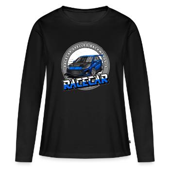 Voiture de course automobile - T-shirt manches longues Premium bio Femme - noir - Devant - Julia (174cm)