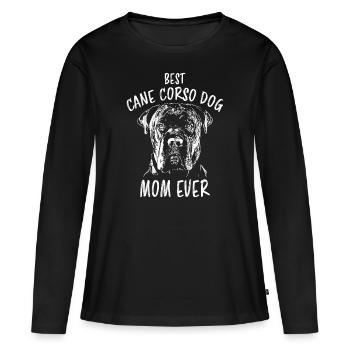 Cane Corso Dog Dog Owner Saying Mom Gift - Women's Premium Organic Long Sleeve Shirt - black - Front - Julia (174cm)
