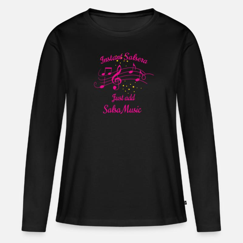 Instant Salsera Salsa Tänzerin Salsera - Frauen Premium Bio Langarmshirt - Schwarz