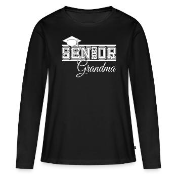 Senior 2023 Oma Stolze Oma von Graduate - Frauen Premium Bio Langarmshirt - Schwarz - Vorne - Julia (174cm)