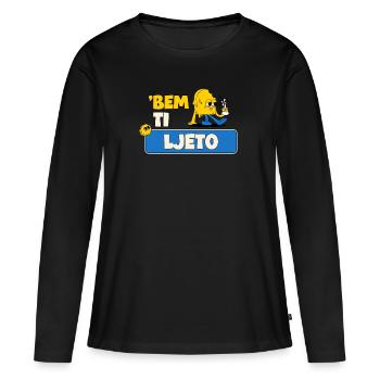 ´Bem ti ljeto Balkan Dictons des Balkans - T-shirt manches longues Premium bio Femme - noir - Devant - Julia (174cm)