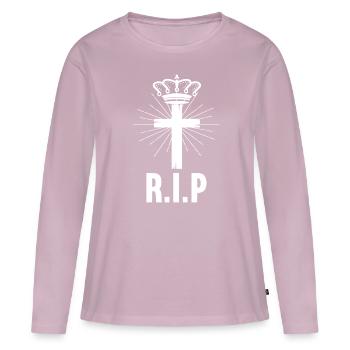 RIP Queen - Frauen Premium Bio Langarmshirt - Altrosa - Vorne - Julia (174cm)
