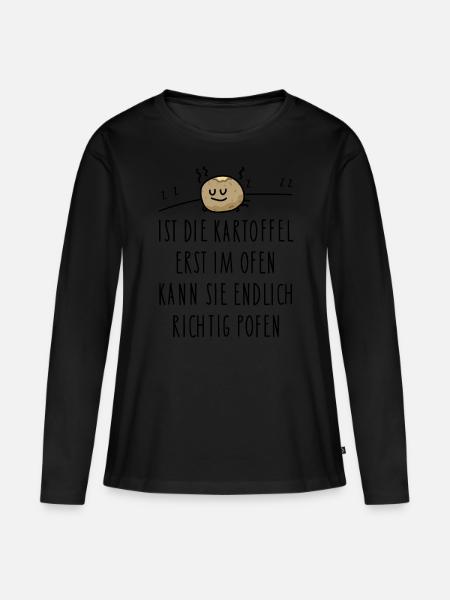 Kartoffel Sprüche - Frauen Premium Bio Langarmshirt -