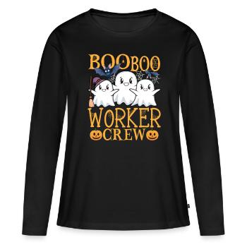 Worker Gift Funny Worker Saying - T-shirt manches longues Premium bio Femme - noir - Devant - Julia (174cm)