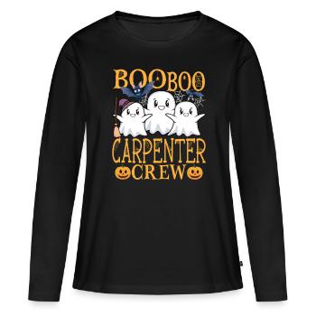 Schreiner uu Lustiger Schreiner - Frauen Premium Bio Langarmshirt - Schwarz - Vorne - Julia (174cm)