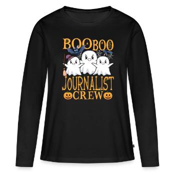 Journalist uu Lustiger Journalist - Frauen Premium Bio Langarmshirt - Schwarz - Vorne - Julia (174cm)