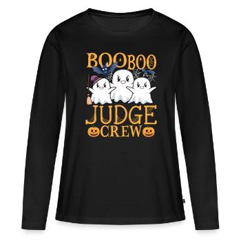 Juge uu Drôle de juge - T-shirt manches longues Premium bio Femme - noir - Devant - Julia (174cm)