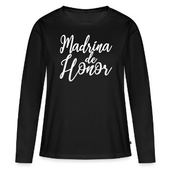 Madrina de Honor Bridesmaid Wedding Team Bride - Women's Premium Organic Long Sleeve Shirt - black - Front - Julia (174cm)