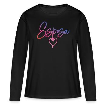 Esposa Cute Wife To Be Bride Couple Wedding Gift - Women's Premium Organic Long Sleeve Shirt - black - Front - Julia (174cm)