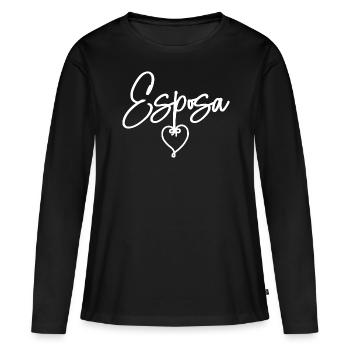 Esposa Cute Wife To Be Bride Couple Wedding Gift - Women's Premium Organic Long Sleeve Shirt - black - Front - Julia (174cm)