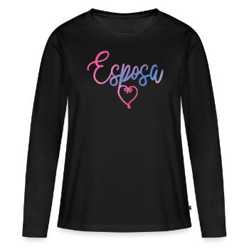 Esposa Cute Wife To Be Bride Couple Wedding Gift - Women's Premium Organic Long Sleeve Shirt - black - Front - Julia (174cm)