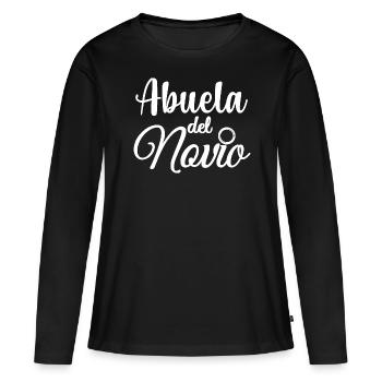 Abuela del Novio Groom's Grandma Wedding Party - Women's Premium Organic Long Sleeve Shirt - black - Front - Julia (174cm)