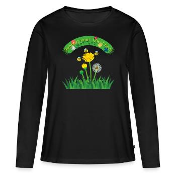 Soutenez vos abeilles locales - T-shirt manches longues Premium bio Femme - noir - Devant - Julia (174cm)