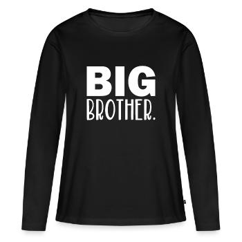 big brother - T-shirt manches longues Premium bio Femme - noir - Devant - Julia (174cm)