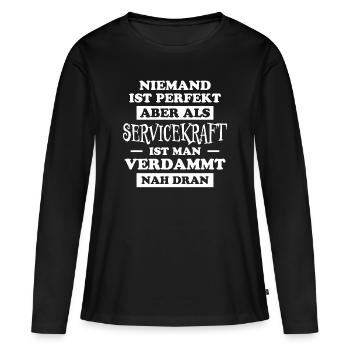 Servicekraft Dienstleistung Servicekraft Geschenk - Frauen Premium Bio Langarmshirt - Schwarz - Vorne - Julia (174cm)