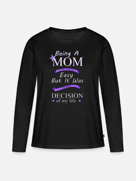 Mutter sein - Frauen Premium Bio Langarmshirt - Schwarz