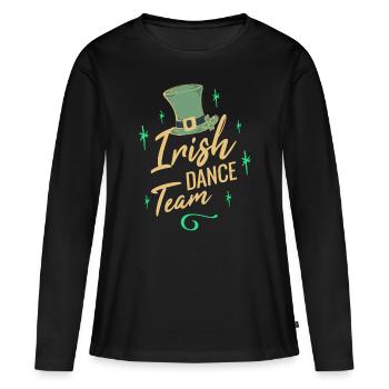 Irish Dance Team - Frauen Premium Bio Langarmshirt - Schwarz - Vorne - Julia (174cm)