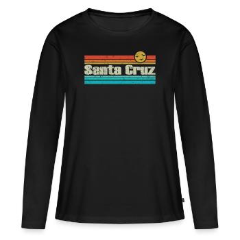 Santa Cruz - T-shirt manches longues Premium bio Femme - noir - Devant - Julia (174cm)