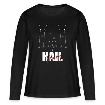 Match de football américain Hail Mary - T-shirt manches longues Premium bio Femme - noir - Devant - Julia (174cm)