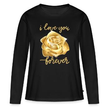 I Love You Forever - Women's Premium Organic Long Sleeve Shirt - black - Front - Julia (174cm)