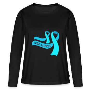 Allergy Food - Women's Premium Organic Long Sleeve Shirt - black - Front - Julia (174cm)