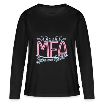 MFA Traces of Valor Medical - Women's Premium Organic Long Sleeve Shirt - black - Front - Julia (174cm)