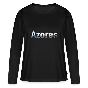 Entdecken Sie lebendige, von der Flagge der - Frauen Premium Bio Langarmshirt - Schwarz - Vorne - Julia (174cm)