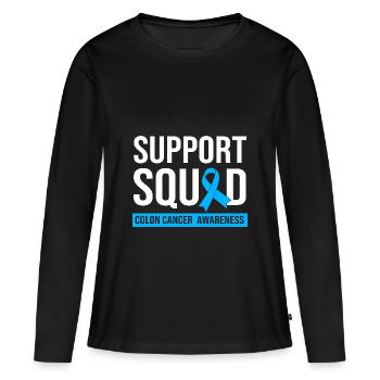 Côlon, Cancer, Gros Intestin - T-shirt manches longues Premium bio Femme - noir - Devant - Julia (174cm)