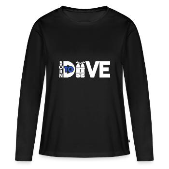 Plongée plongée - T-shirt manches longues Premium bio Femme - noir - Devant - Julia (174cm)