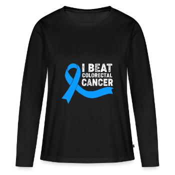 Côlon, Cancer, Gros Intestin - T-shirt manches longues Premium bio Femme - noir - Devant - Julia (174cm)