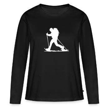Raquette - T-shirt manches longues Premium bio Femme - noir - Devant - Julia (174cm)