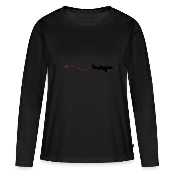 readyforadventure - Women's Premium Organic Long Sleeve Shirt - black - Front - Julia (174cm)