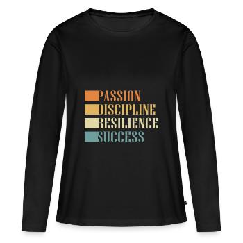 Workaholic Resilienz - Frauen Premium Bio Langarmshirt - Schwarz - Vorne - Julia (174cm)