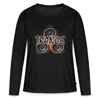 Trance with Speaker - Electronic Music - Women's Premium Organic Long Sleeve Shirt - black - Front - Julia (174cm)