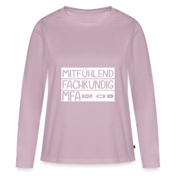 Physician Assistant Compassionate MFA - Women's Premium Organic Long Sleeve Shirt - dusky pink - Front - Julia (174cm)