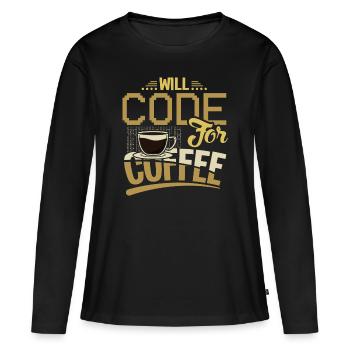 Software Engineering EDP Software Developer - Women's Premium Organic Long Sleeve Shirt - black - Front - Julia (174cm)