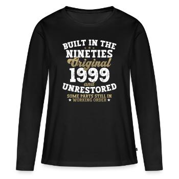Construit dans les années quatre-vingt-dix 1999 23ème anniversaire hommes - T-shirt manches longues Premium bio Femme - noir - Devant - Julia (174cm)
