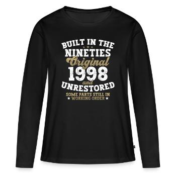 Construit dans les années quatre-vingt-dix 1998 27th Birthday Men - T-shirt manches longues Premium bio Femme - noir - Devant - Julia (174cm)