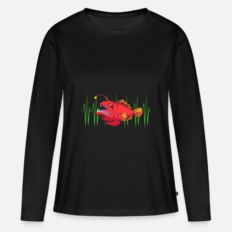 Frogfish - Maglia a maniche lunghe ecologica premium da donna - nero