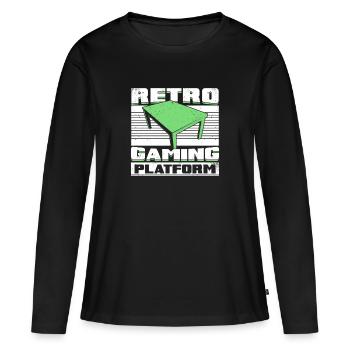 Cadeau de joueur de plateau de jeu de société de table - T-shirt manches longues Premium bio Femme - noir - Devant - Julia (174cm)