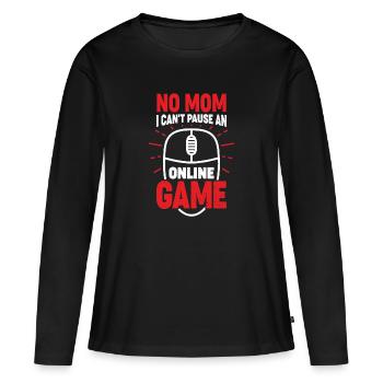 Funny Online Gaming Gamer Gift - Women's Premium Organic Long Sleeve Shirt - black - Front - Julia (174cm)