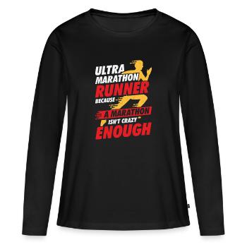 Ultramarathon Sport Ultramarathon Runner Gift - Women's Premium Organic Long Sleeve Shirt - black - Front - Julia (174cm)