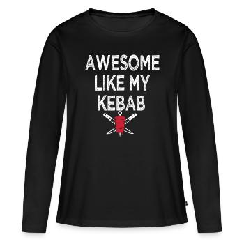 Toll wie mein Kebab Koch Kebab - Frauen Premium Bio Langarmshirt - Schwarz - Vorne - Julia (174cm)